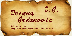 Dušana Grdanović vizit kartica